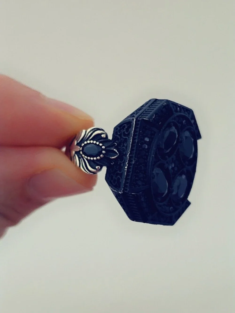 Unisex Estate Spinel Gemstone Ring Sterling Silver 925